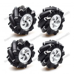80mm Mecanum Wheel Omni-directional for Smart Robot with 6mm hubs Package Robotics Bangladesh