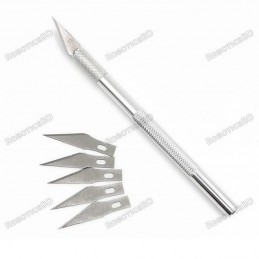 Metal Scalpel Hobby Cutter: Engraving Crafting Tool (6 Blades) Robotics Bangladesh