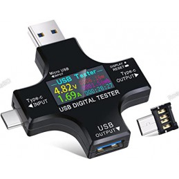 Multifunctional 2 in 1 Type C USB Tester Color Screen Robotics Bangladesh