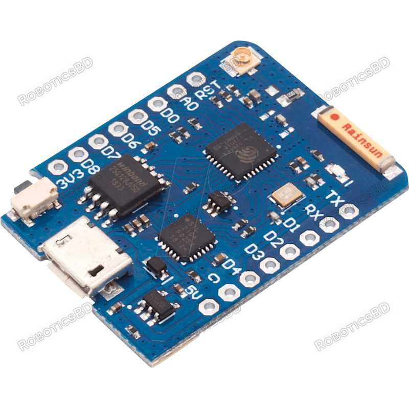 WeMos D1 mini Pro – ESP8266 based WiFi Module 16MB Robotics Bangladesh