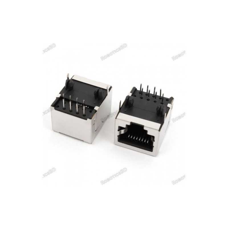 RJ45 8P8C Female PCB Jack Ethernet Network Connector Robotics Bangladesh RJ45 8P8C Female PCB Jack Ethernet Network Connector Robotics Bangladesh