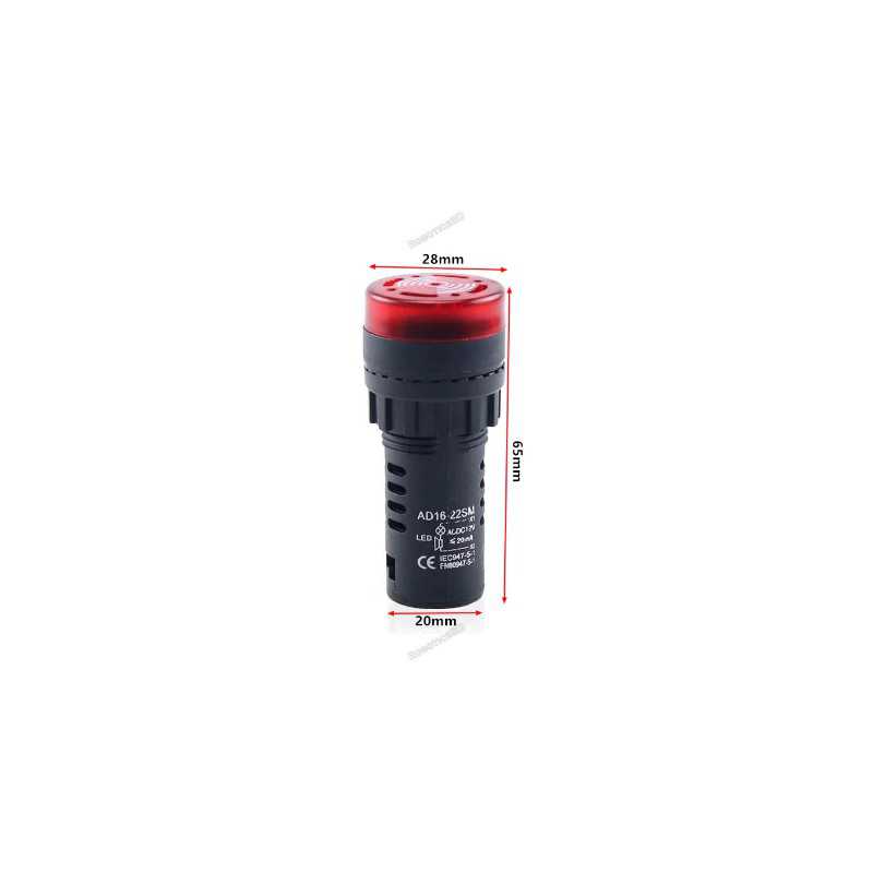 Mechanical Buzzer with LED Indicator AD16-22SM Robotics Bangladesh Mechanical Buzzer with LED Indicator AD16-22SM Robotics Bangladesh