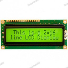 Standard LCD 16x2 Display Yellow Backlight Robotics Bangladesh