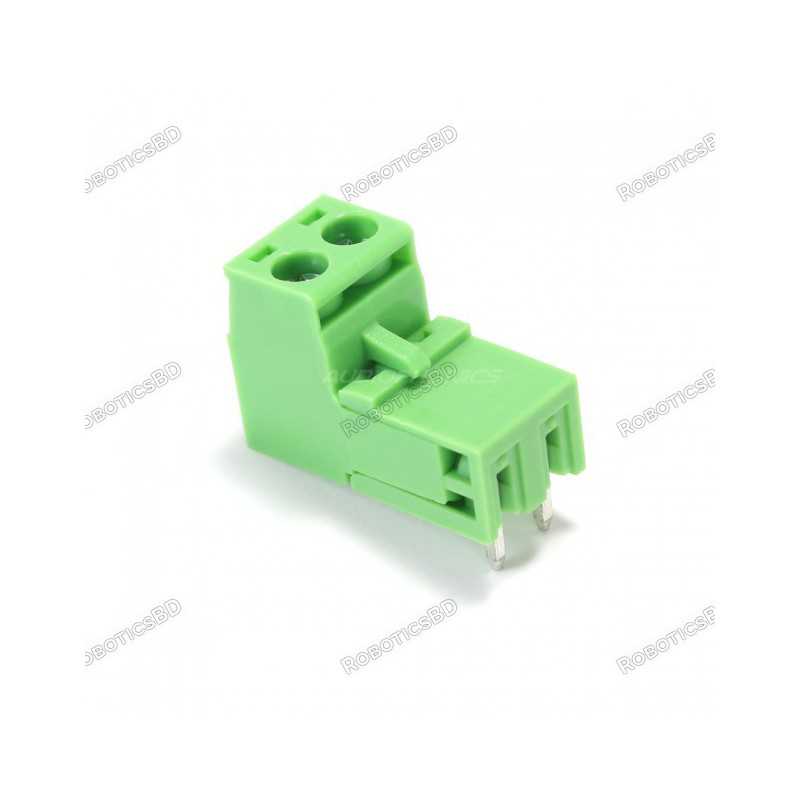 Plug In Type Screw Terminal Connector 2 Pin 5.08mm Pitch Set M+F Right Angle Male Connector Robotics Bangladesh