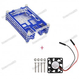 Raspberry Pi 4 Acrylic Shell Case with Cooling Fan Robotics Bangladesh