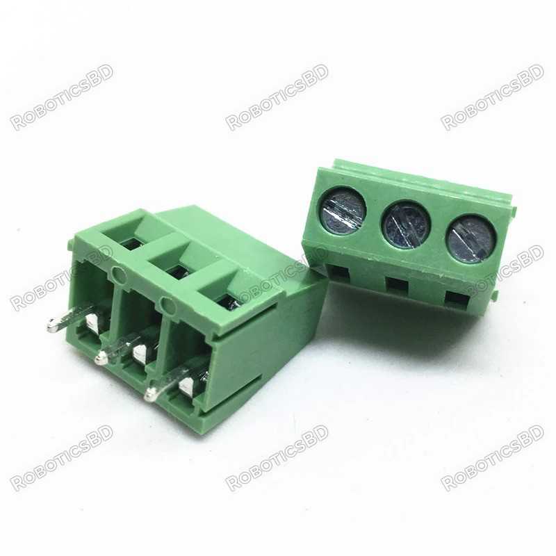 3 Pin Pitch 5.0mm Straight Pin Screw PCB Terminal Block Connector Robotics Bangladesh 3 Pin Pitch 5.0mm Straight Pin Screw PCB Terminal Block Connector Robotics Bangladesh