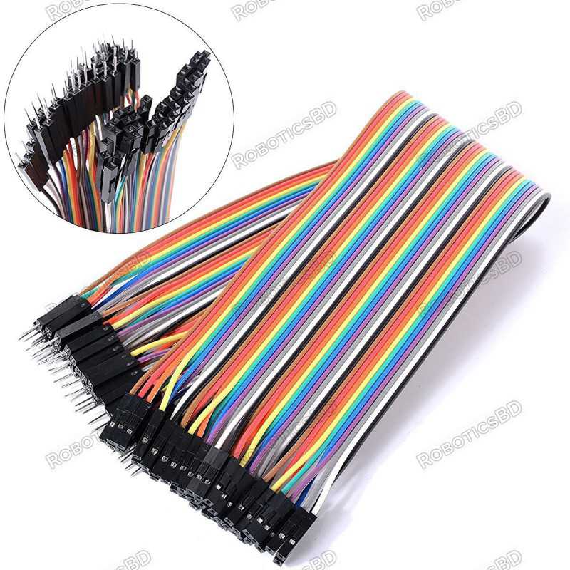 Jumper Wire 40 Pcs Set 20cm Robotics Bangladesh