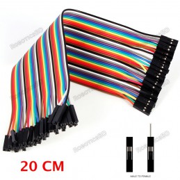 Jumper Wire 40 Pcs Set 20cm Robotics Bangladesh