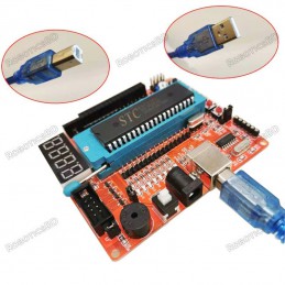 8051 Microcontroller Development Board with STC89C52RC Robotics Bangladesh