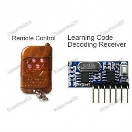 433 Mhz Remote Control and Wireless Receiver Module 4Ch output