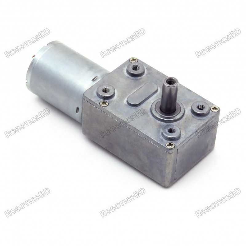 JGY-370 DC 12V 160RPM Self-locking Reduction Worm Gear Motor Robotics Bangladesh