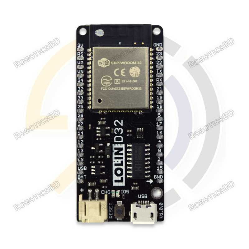 Wemos LOLIN D32 V1 - ESP32 - CH340C Robotics Bangladesh