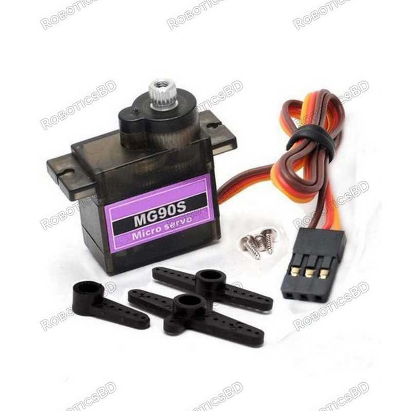 Micro Servomotor MG90S, engranaje de Metal analógico RC Servomotor 180