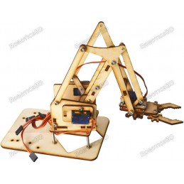 4 DOF Robotic Arm Wooden DIY Unassembled Robotics Bangladesh