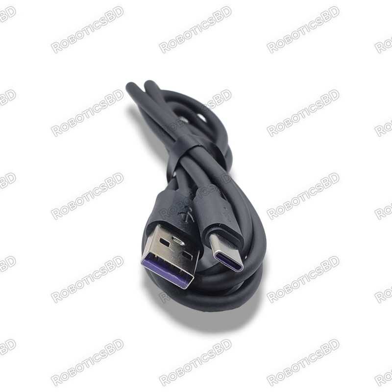 USB Type-C Cable 1meter for Arduino Robotics Bangladesh