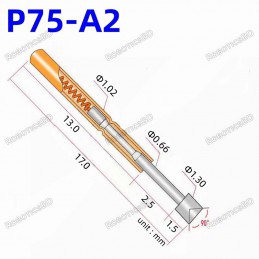 Spring Test Probe Pogo Pin P75-A2 Solder Cupped Head Robotics Bangladesh
