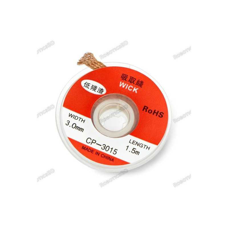 Desoldering Braid Solder Remover Wick 3mm Robotics Bangladesh