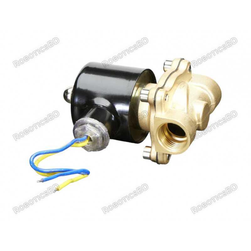 Brass Liquid Solenoid Valve - 12V - 1/2 NPS Robotics Bangladesh