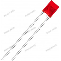 Red LED rectangular 2x5x7mm Robotics Bangladesh