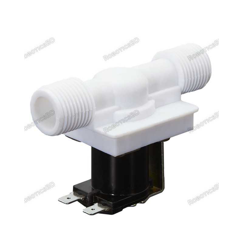 Plastic Water Solenoid Valve - 12V - 1/2" Nominal Robotics Bangladesh