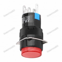 AL6 Push button Switch 5-Pin - RED LED Robotics Bangladesh