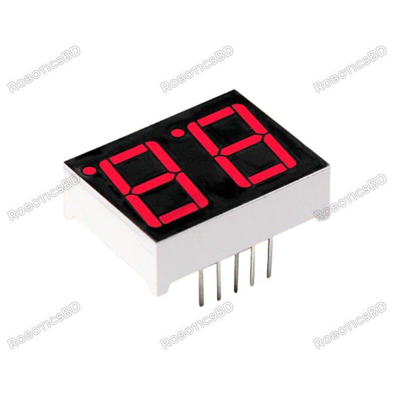 0.56 Inch 2 Digit 7 Segment Red Common Anode Display Robotics Bangladesh