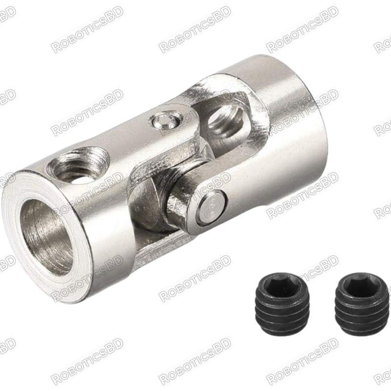 Universal 6mm - 6mm Rotatable Steering Shaft Coupler Robotics Bangladesh