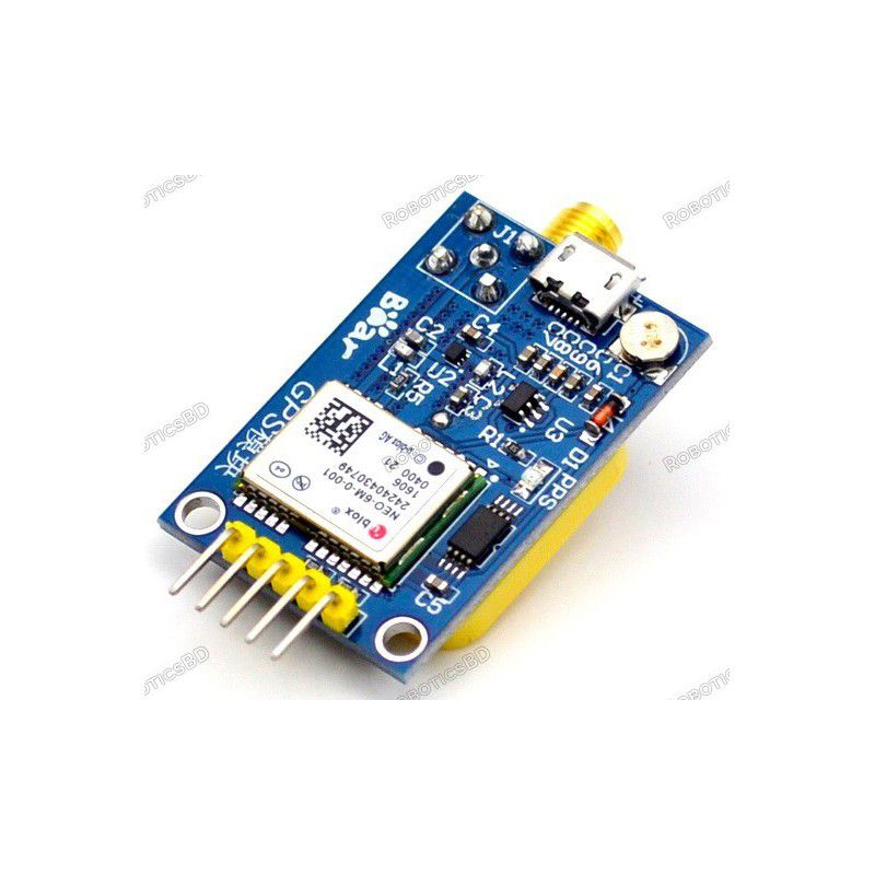 GPS Module NEO-6M Satellite Positioning Module for Arduino with MicroUSB Robotics Bangladesh