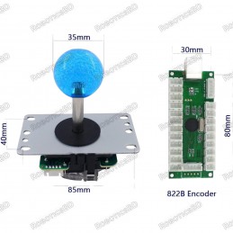 Arcade DIY Kit: 2 Player Controller with LED Buttons & Joystick for PC MAME Raspberry Pi Robotics Bangladesh