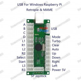 Arcade DIY Kit: 2 Player Controller with LED Buttons & Joystick for PC MAME Raspberry Pi Robotics Bangladesh