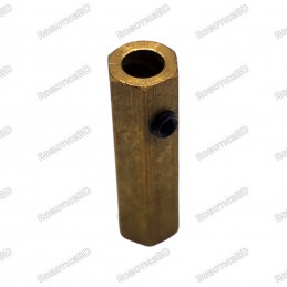 3mm Copper Shaft Coupler 23mm length Robotics Bangladesh