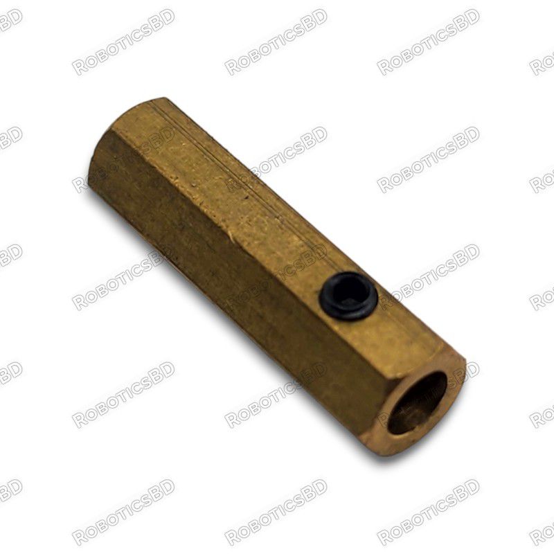 3mm Copper Shaft Coupler 23mm length Robotics Bangladesh