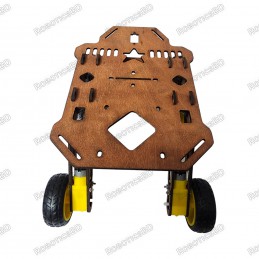 6WD Robotics Rover DIY Wooden Chassis With Motors & Wheels Robotics Bangladesh