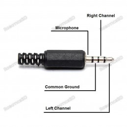 Audio Jack 3.5mm 4 Poles Stereo Male Plug Solderable Connector Robotics Bangladesh
