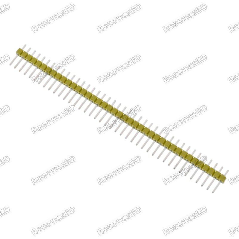 Male Pin Header 2.54mm Pitch - Yellow Robotics Bangladesh