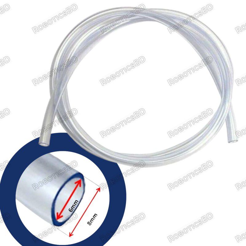 1 Feet 8 x 6 mm Water Pump Hose Pipe Robotics Bangladesh