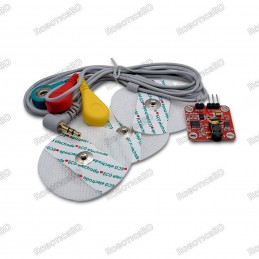 EMG Muscle Sensor With Cable And Electrodes Controller - High Quality Robotics Bangladesh