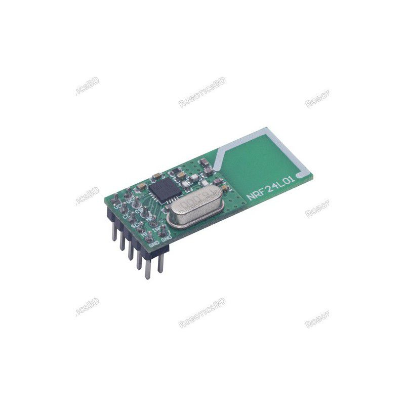 2.4GHz Wireless Transceiver Module NRF24L01 Green 10pin Robotics Bangladesh