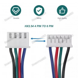 Stepper Motor Cable XH2.54 4Pin to PH2.0 6Pin – 1.