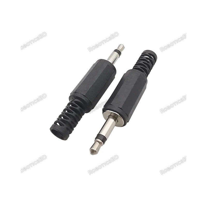 Audio Jack 3.5mm 1 Pole Stereo Male Plug Solderable Connector Robotics Bangladesh