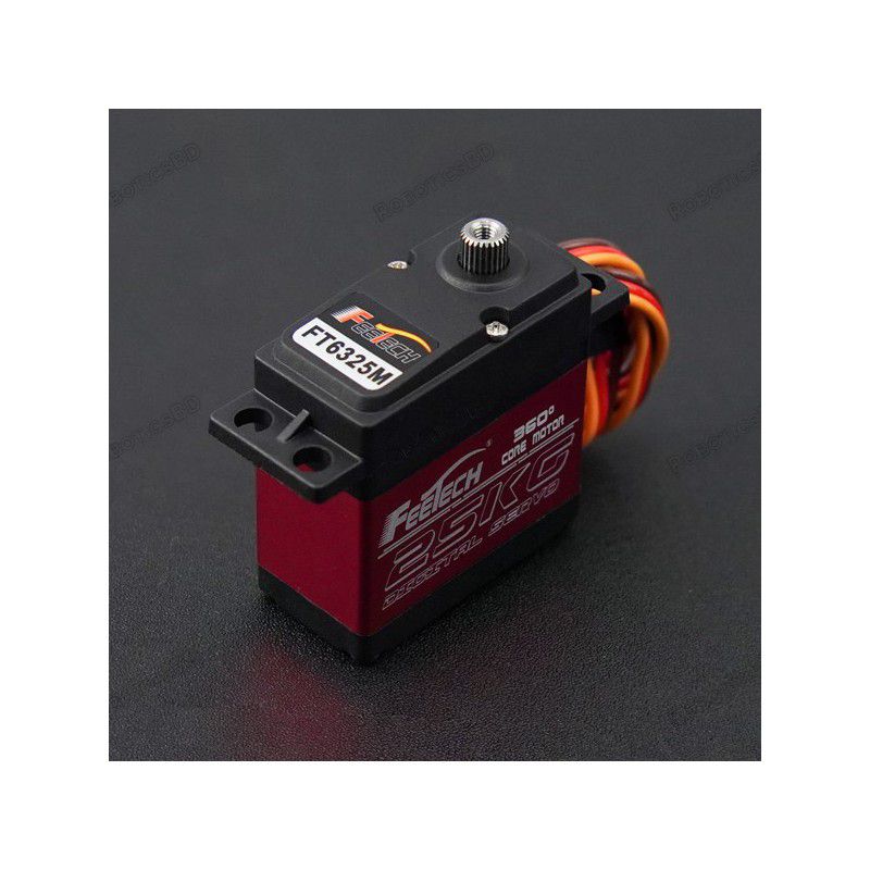 High Torque Waterproof Digital Servo with Magnetic Encoder (25KG, 360°, IP54) Robotics Bangladesh