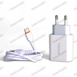 27W PD Fast Charger E-125 - Type C Robotics Bangladesh