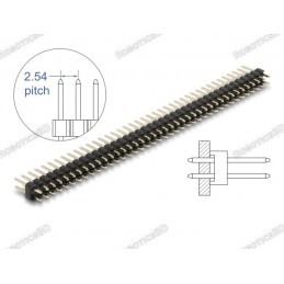 40 Pin 2.54mm Pitch Male Double Row Straight Pin Header Strip Robotics Bangladesh