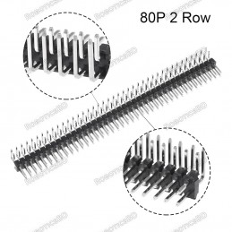 2.54mm 2x40 Pin Male Double Row Header Strip - L-Shaped Robotics Bangladesh