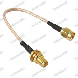 RP-SMA Female to RP-SMA Male - Interface Cable 250mm Robotics Bangladesh