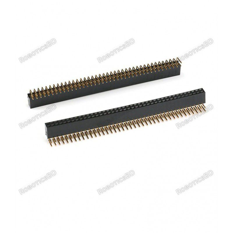 2.54mm 2x40 Pin Female Double Row Header Strip Right Angle Robotics Bangladesh