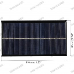 Mini Solar Panel Cell 6V 160mA 0.96W 110mm x 60mm Robotics Bangladesh