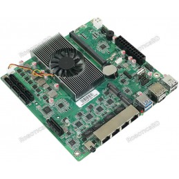 N100 Processor ITX NAS Motherboard with DDR5, 4x 2.5G LAN, Dual M.