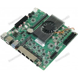 N100 Processor ITX NAS Motherboard with DDR5, 4x 2.5G LAN, Dual M.