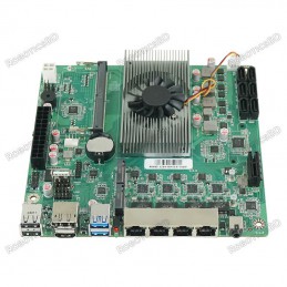 N100 Processor ITX NAS Motherboard with DDR5, 4x 2.5G LAN, Dual M.